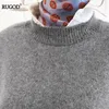 RUGOD 2017 das Mulheres Outono Inverno Casual Solta Camisola de Lã Colete Sem Mangas O-pescoço de Malha Cashmere Coletes Feminino Jumper cinza topos