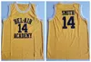 メンズザルエアの新鮮なPrince of Bel-Air Moive 14 Will Smith Academy Basketball Jerseys 25カールトン銀行ステッチシャツイエローホワイトブラックS-XXL