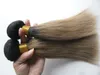 ブラジルのストレートヘアー織り束200g 100％レミーヘア織り束2本2pcs T1b /グレーオンベールグレーヘアウィーブ