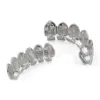 Hip Hop Clássico Dentes Grills Golde Cor Banhado CZ Micro Pave Exclusivo Top Bottom Gold Grillz Set266q