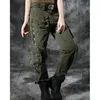 Pantalones Cargo de talla grande para mujer, monos de baile, pantalones de talla grande para mujer, pantalones de camuflaje verde militar, pantalones