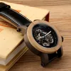 BOBO BIRD K12 Automatische mechanische Uhr im klassischen Stil Herren-Analog-Armbanduhr aus Bambusholz mit Stahl in Geschenk-Holzbox