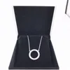 PAN logo reversible collier necklace Authentic 925 Sterling Silver with clear Cubic zirconia DIY Fine Jewelry 590514CZ-45 necCharm necklace