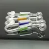 Double filtering pot Wholesale Glass bongs Oil Burner Glass Water Pipe Oil Rigs Smoking Free