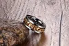 Anillo de moda para hombre, accesorios de Punk Rock, anillos giratorios de cadena negra de acero inoxidable para hombre, 3 colores, talla EE. UU. 6-15