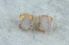 Gemstone Crystal Rings Druzy Quartz Crystal Women Rings Natural Stone Rings Green Rose Stone Stone Female Wedding Wedder