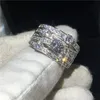 Vintage Jewelry 5A zircon Cz ring 925 Sterling Silver Engagement wedding band rings for women men Bijoux