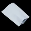 White 100 Pcs Open Top Mylar Foil Bags Tear Notches Aluminum Foil Food Storage Pouch for Snack Spices Candy Vacuum Heat Seal Sampl256R