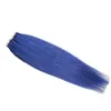 Virgin Braziliaans Haar Straight Blue Skin WEFT / PU inslag / band Hair Extensions Braziliaans Menselijk Haar 40Pieces / Pack