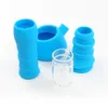 Narguilés bécher base silicone bongs conduites d'eau 3 bol de filtre de filtration huile dab plate-forme pour fumer avec bol en verre