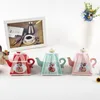 2018 10pcs Teapot Candy Box With Ribbon Gift Cake Candies Packaging Boxes For Wedding Baby Shower Birthday Favors Supplies