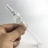 6 Inch Glass Straw Nail Mini Nectar Collectors Hookahs Rig Stick with Thick Pyrex Glass Clear Honeycomb Filter Tips Smoking Hand Pipes