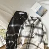 2018 frühling Herbst Männer Mode Marke INS Heißer Vintage Klassische Plaid Korea Stil Einzigartige Grat Design Hemd Männlich Casual Lose hemd