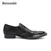 Fashion 2018 New Men Shoes Silver Metal Toe Men Dress Shoes Genuine Leather Italian Fashion Business formal Shoes, 38-46