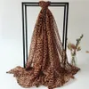 6st Pop Fashion Women Leopard Print Soft Shawl Muslin Scarf Wrap Long Balinese Yarn 2Colors