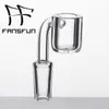 4mm Flat Top Quartz Banger 10/14 / 18mm Man Kvinnlig rök Klar Joint 90 grader Domeless Nail för DAB Rigs Partihandel 643