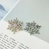 3.9 cm Inverno New Lady Fashion Spilla Scintillante Cristallo Strass Grande Fiocco di Neve Spilla Spille Gioielli Spille Regalo Di Natale Delle Donne