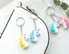 Mode 3D Unicorn Keychain Soft PVC Horse Pony Unicorn Key Ring Chains Bag hänger Fashion Accessories Toy Gifts9041419