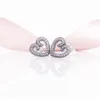 Orecchini a cuore Swirls Authentic S925 Sterling Silver Clear CZ Fine Jewelry orecchino 297099CZ Orecchino