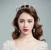 Ornements de couronne, mariées, zircons, coussinets de perles, boucles d'oreilles, accessoires Wang Guanfa