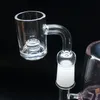 Accessoires de fumage d'épaisseur de 2 mm Banger thermique avec réacteur à noyau 14,5 mm 18,8 mm 100% Quartz Flat Top Gavel Banger pour Bong Dab Oil Rigs GQB21-24