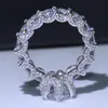 Victoria Wieck Infinity Choucong Gloednieuwe Vintage Mode-sieraden 925 Sterling Zilver Ronde Cut White Topaz CZ Diamond edelstenen Dames Ring