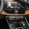 Fibra de carbono centro do carro saída de ar moldura decoração guarnição adesivo estilo do carro para alfa romeo giulia stelvio 2017 2018 acessórios306d