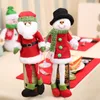 Jul Santa Claus Bottle Set Christmas Red Wine Champagne Bottle Set Festlig Party Supplies Home Decorations