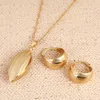 Set di orecchini pendenti etiopi Joias Ouro 24K Gold Filled Jewelry Set di gioielli da sposa africani