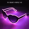 Heart-shaped Light eyeglasses el wire Cold light line glasses with 3V Driver For Night Club Wedding make-up party