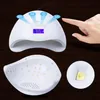 48W Nageltrockner Dual UV LED Nagellampe Gelpoliermittel-Härtungslicht mit unterem 30s/60s Timer LCD-Anzeigelampe für Nägel Nageltrockner