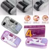 4 i 1 Derma Roller Set 0.5mm 1.0mm 1.5mm Micro Needle Skin Care Revival Travel Case Förseglat paket