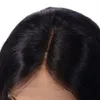 Pelucas delanteras de encaje Bob corto Peluca de cabello humano recto brasileño de parte media para mujeres Color natural 130%