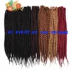 Extensions 12 " 18 " 22 " Crochet Boîte Tresses Cheveux Synthétiques 12 Racines Couleurs Pures Crochet Tressage Cheveux 90-100 g 1 paquet/lot