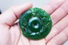 Wunderschöner (äußere Mongolei) Jade-Handschnitzerei-Sicherheitsbambus-Goldfisch (Schritt für Schritt - mehr als ein Jahr) viel Glück. Der Garten-Halskettenanhänger