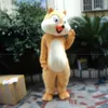 2017 Hot Sale Light Brown Ekorre Mascot Costumes Cartoon Apparel Födelsedagsfest Masquerade