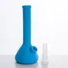 Silicon Water Pipe with Silicone Down Stem Silicone Nectar Collectar Oil Rig , Hookah, Portable Water Pipe Silicone Hookah 454