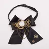 Unisex vintage steampunk Costume Akcesoria Brąz Bowknot Bowtie Industrial Victorian Szyja