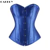 Basic Satijn Bovenborst Korset Top Busk Vetersluiting Bustier Traditioneel Corselet Bruiloft Bruidsondergoed Feestdansoutfits5315624