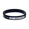 1PC You are My Brother You are not My Friend Silicone Rubber Wristband Adult Size 2 Colors