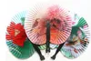 Vintage Flower Printing Paper Fan Wedding Decoration Party Favors Chinese Hand Folding Fan Fancy Women Girls Dancing Fan