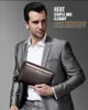 Business Brieftasche Männer Geldbörse Kupplung Luxus Portfolio Geld Clip Münzen Tasche Hohe Kapazität Casual Halter Geldbörsen Telefon Tasche