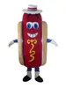 2018 Rabattfabrik Försäljning Hot Dog Mascot Kostym Vuxen Storlek Tecken Hot Dog Kostymer för Fancy Dress Party Clothing