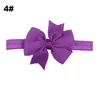 20 Colors Fashion Solid Flowers Baby Headbands Elastic Ribbons Bowknot Infant Hair Accessories Kids Girls Princess Headdress Bands Fabric