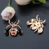 Romantic drip bee brooch for woman crystal openwork gold brooch pin clothes accessories jewelry hot sale