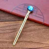Novel Constellation Crystal Ball Ballpoint Pen Black Bläck Tillbaka till skolan Presentkort Supplies Luxury Pen WJ017