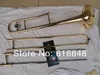 Chegada nova Frete Grátis Xinghai Ajustável Alto Latão Trombone Laca De Superfície De Ouro Trombone Tocando Instrumentos de Música Com o Caso