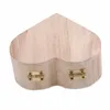 Jewelry Box Wood Love Heart Shape DIY Craft Storage Box Art Decor Children Kid Baby Wooden Crafts Toys