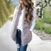 Women Wool Lamb Waistcoat Solid Color Sleeveless Open Stitch Slim Vest Outwear Autumn Winter Casual Cardigans Coat 6Q0522