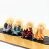 Miniaturfiguren aus Kunstharz, chinesischer kleiner Mönch, Kunsthandwerk, 4 Farben, Mini-Gartenzubehör, Auto, Heimdekoration, Anime-Figur, Spielzeug